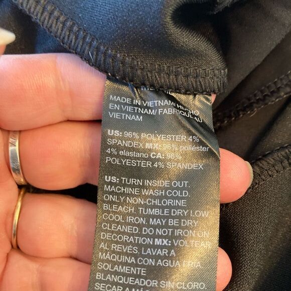 WHBM tapered ankle cuffed full leg crepe w/drawstring waist & pockets - Picture 13 of 13